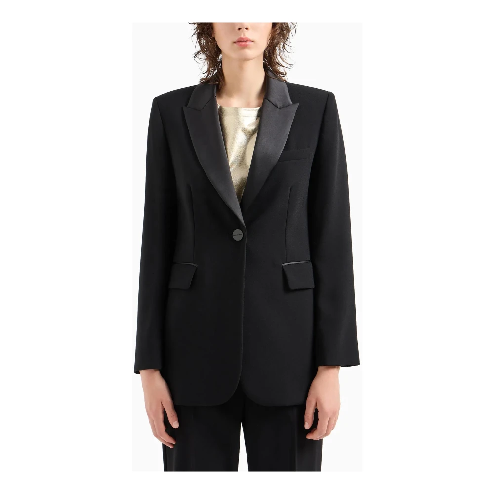 Armani Exchange Klassieke Zwarte Blazer Black Dames
