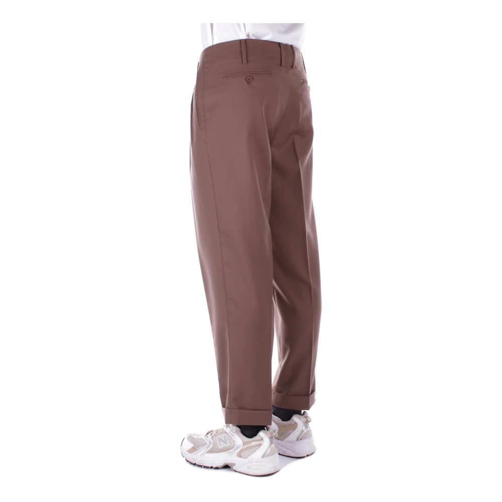 John Richmond Logo Front Zip Broek Brown Heren