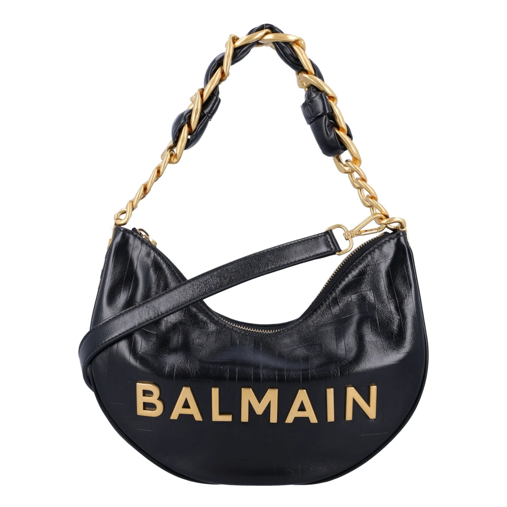 Balmain Zwarte Handtas met Kettinghengsel Black Dames