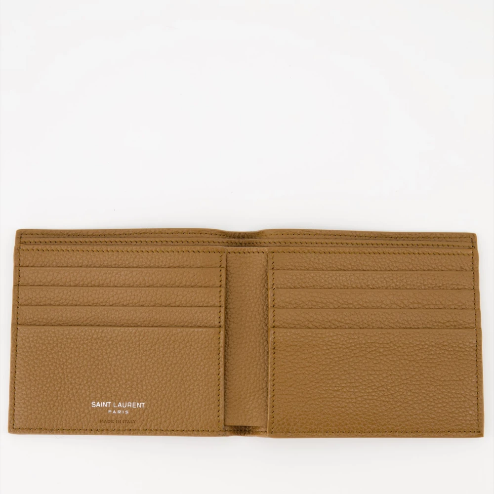 Saint Laurent Shadow Cassandre Portemonnee Brown Heren