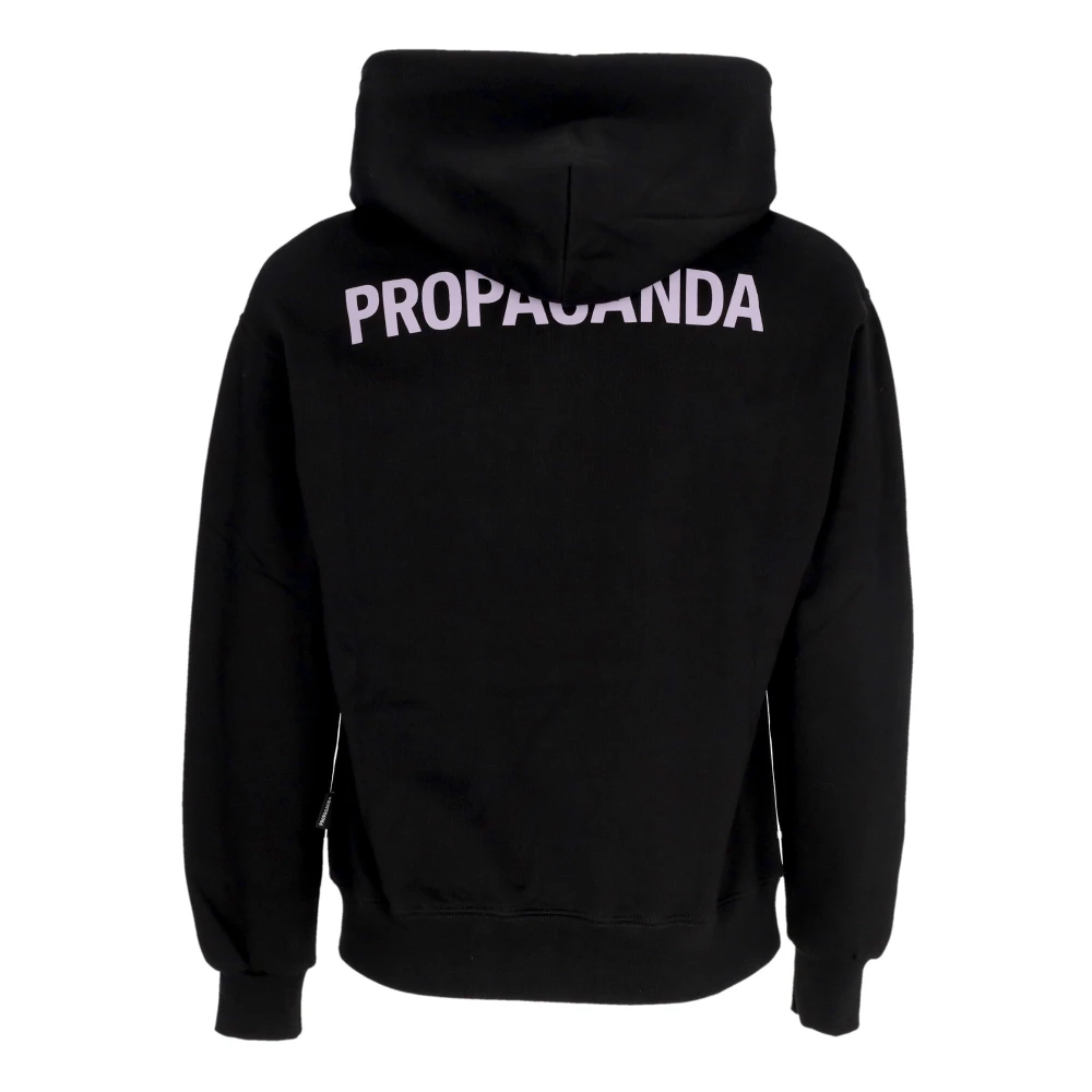 Propaganda Zwarte hoodie met logoprint Black Heren
