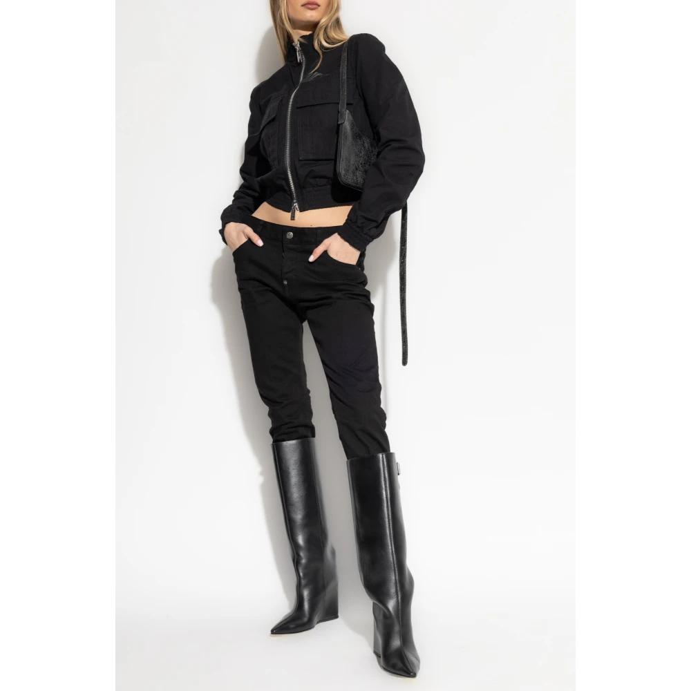 Dsquared2 Jas met logo Black Dames