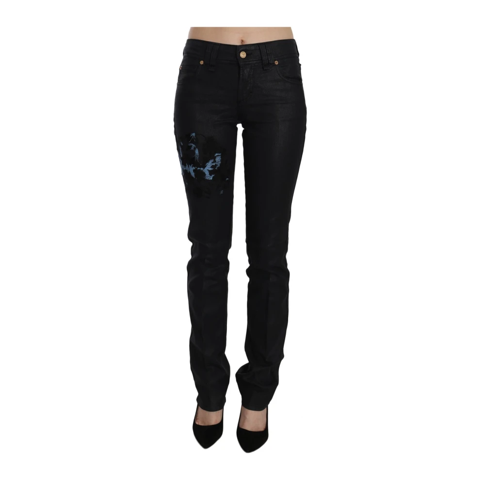 John Galliano Women's Black Skinny Fit Jeans, W25, Mid Waist Skinny Denim Casual Trousers