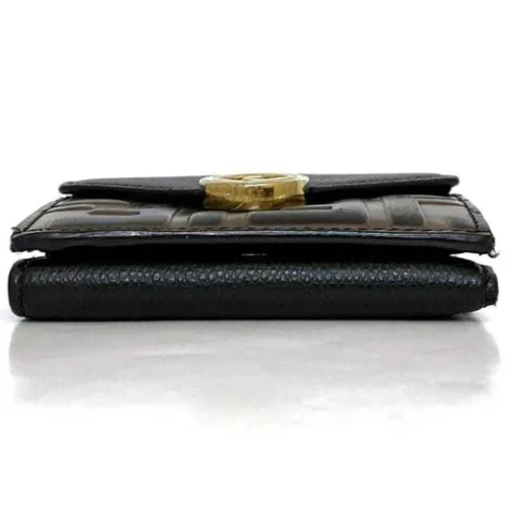Fendi Vintage Pre-owned Leather wallets Black Dames