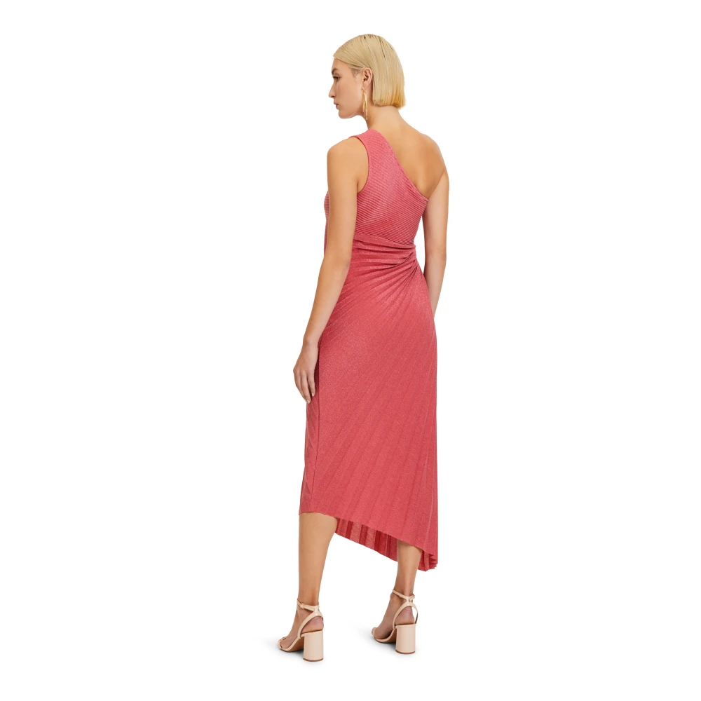 Vera Mont Glitter Avondjurk met Asymmetrisch Design Pink Dames