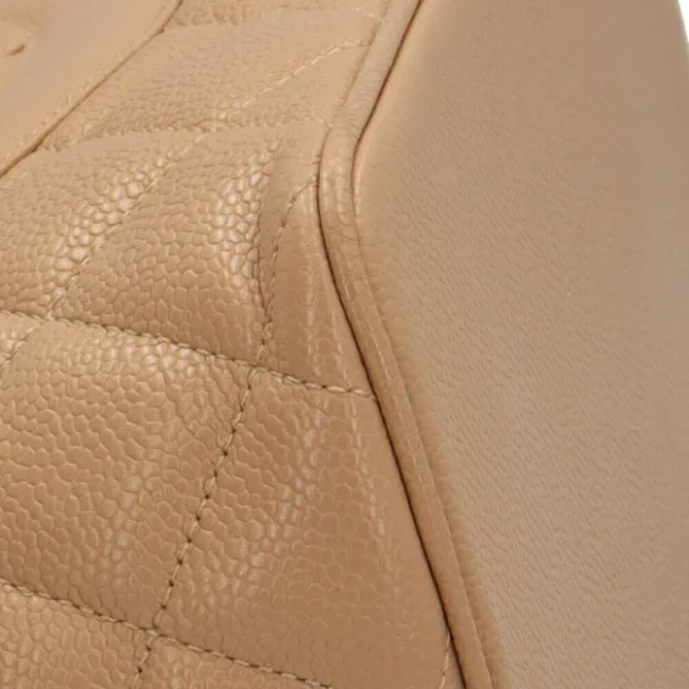 Chanel Vintage Pre-owned Leather chanel-bags Beige Dames