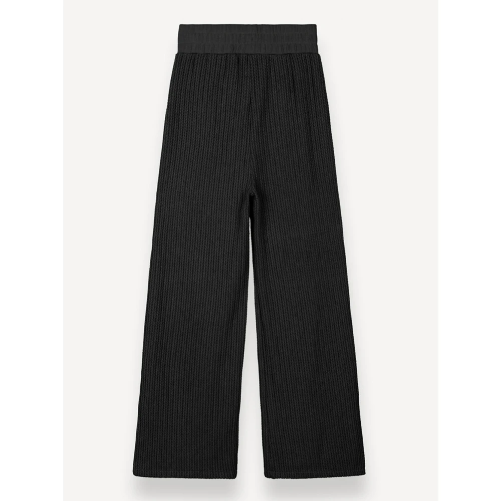 Colmar Zwarte Gebreide Broek met Trekkoord Taille Black Dames