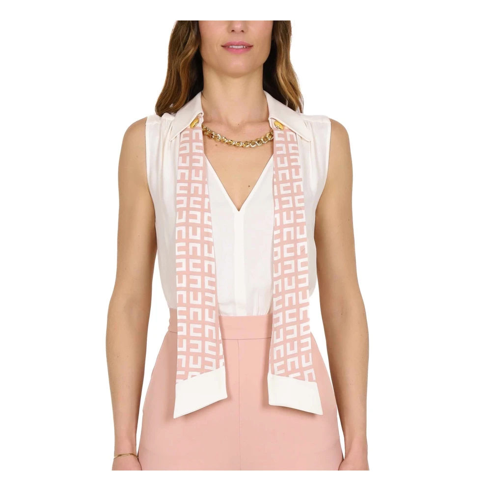Elisabetta Franchi Roze Mouwloze Elegante Jumpsuit Pink Dames