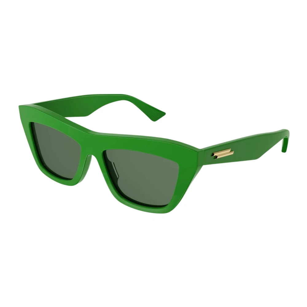 Bottega Veneta Women's Green Sunglasses, 55 Mm, Squared Cat Eye Sunglasses