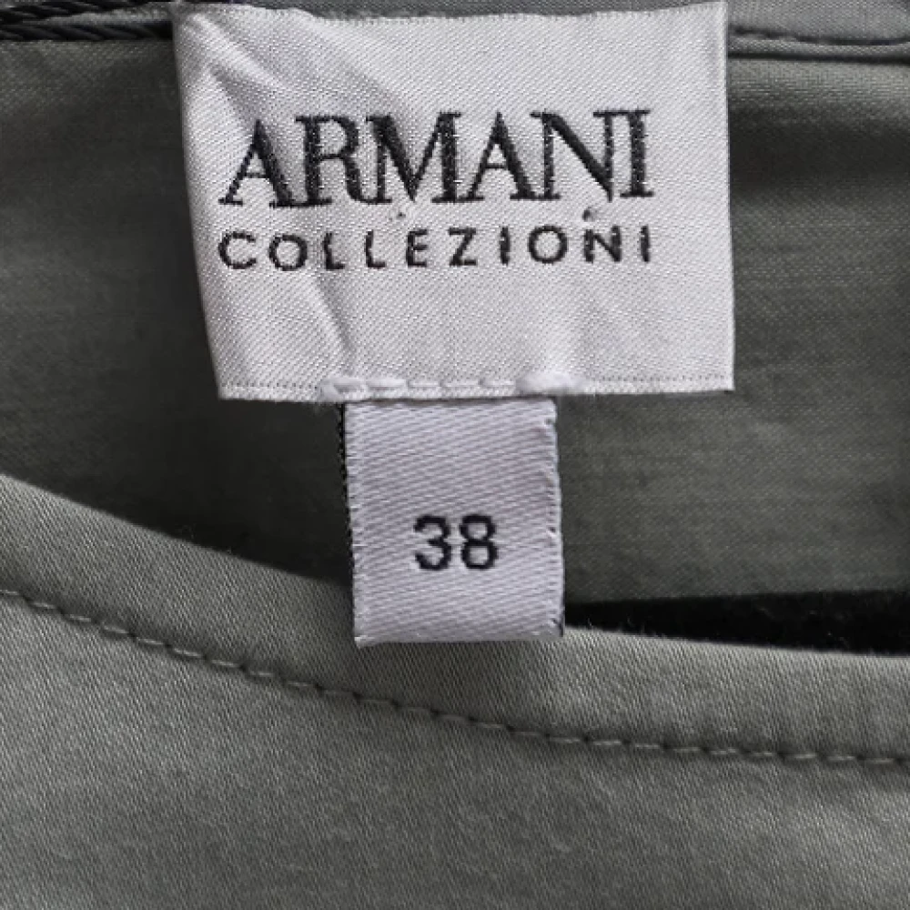 Armani Pre-owned Cotton dresses Green Dames