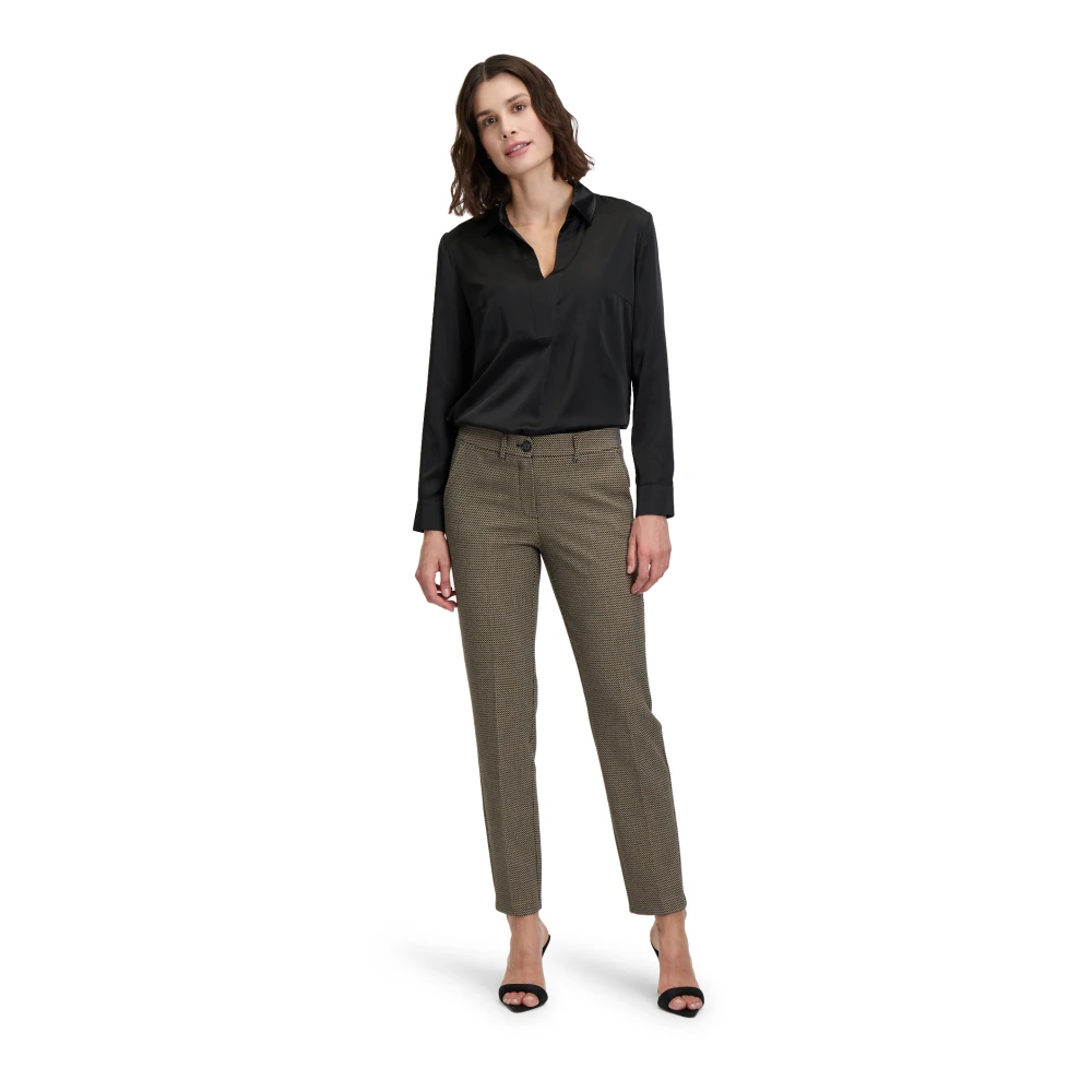 Betty Barclay Elegante Businessbroek met Plooi Black Dames
