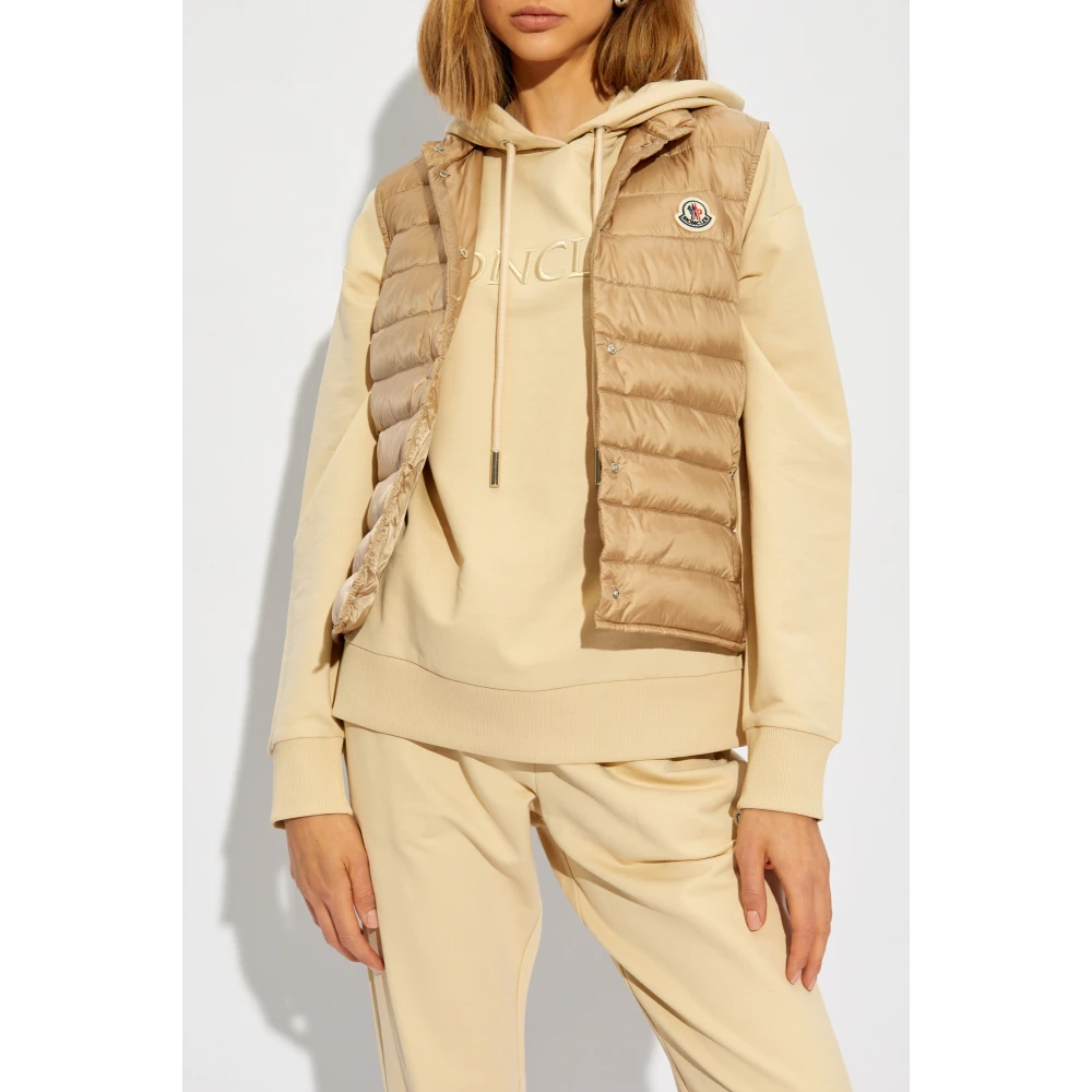Moncler Vest `Liane` Beige Dames