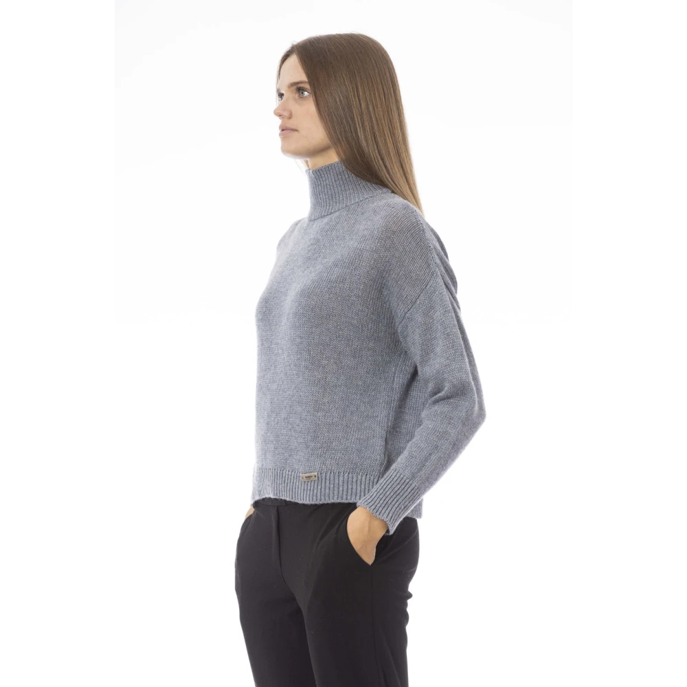 Baldinini Vulcano Hals Trui Lange Mouw Gray Dames