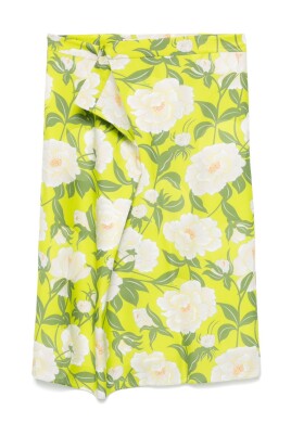 fluorescent-green-skirt-with-logo-print