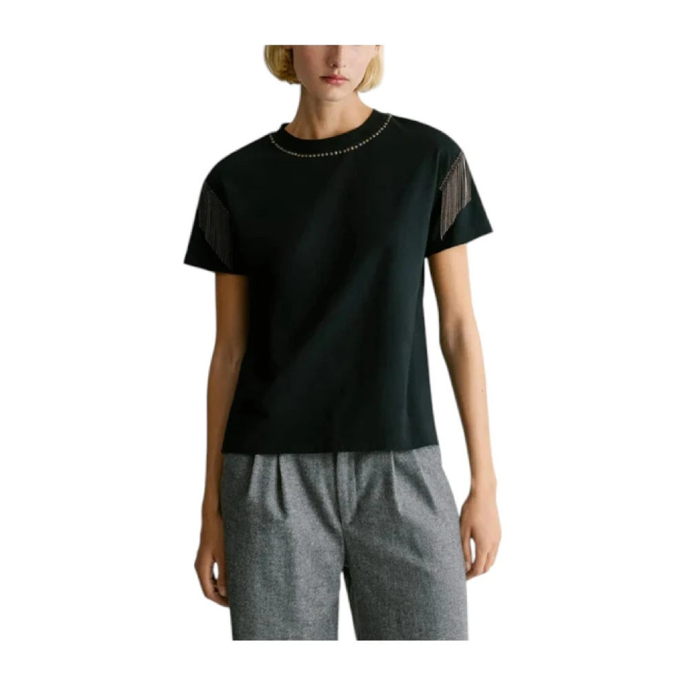 Pepe Jeans Women's Black Bibiana T-Shirt - T-Shirts - Xs - Tops