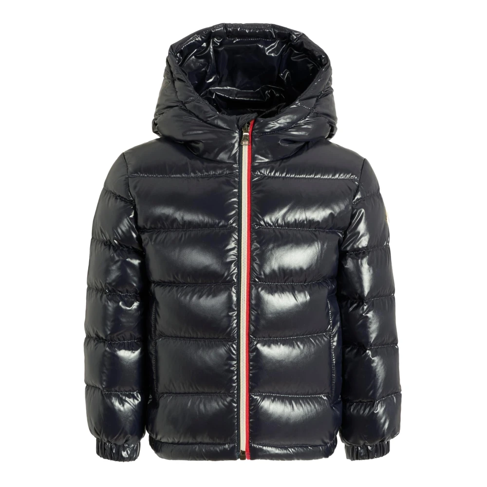 Moncler Unisex Kids Blue Quilted Down Jacket With Hood