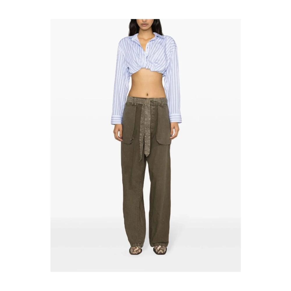 R13 Utility Pant met Riem Green Dames