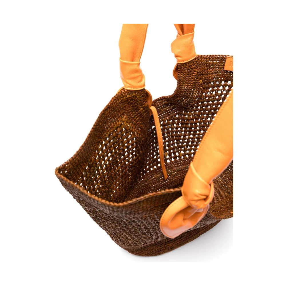 Hereu Bruine Stropdas-Top Schoudertas Brown Dames