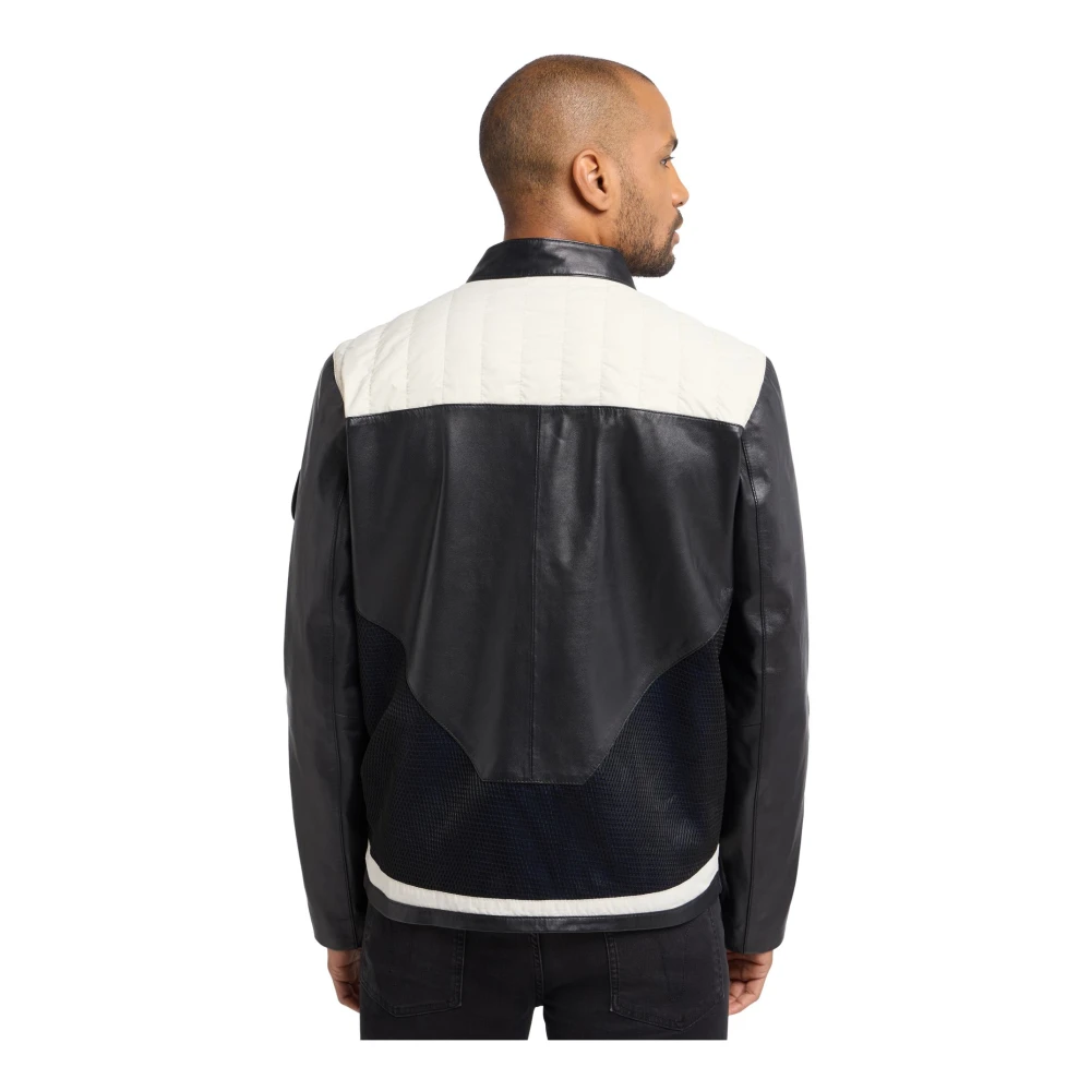 carlo colucci Unieke Badge Bikerjas Black Heren