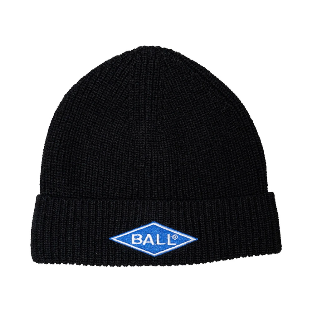 Ball Coole Geborduurde Beanie Accessoire Zwart Black Dames