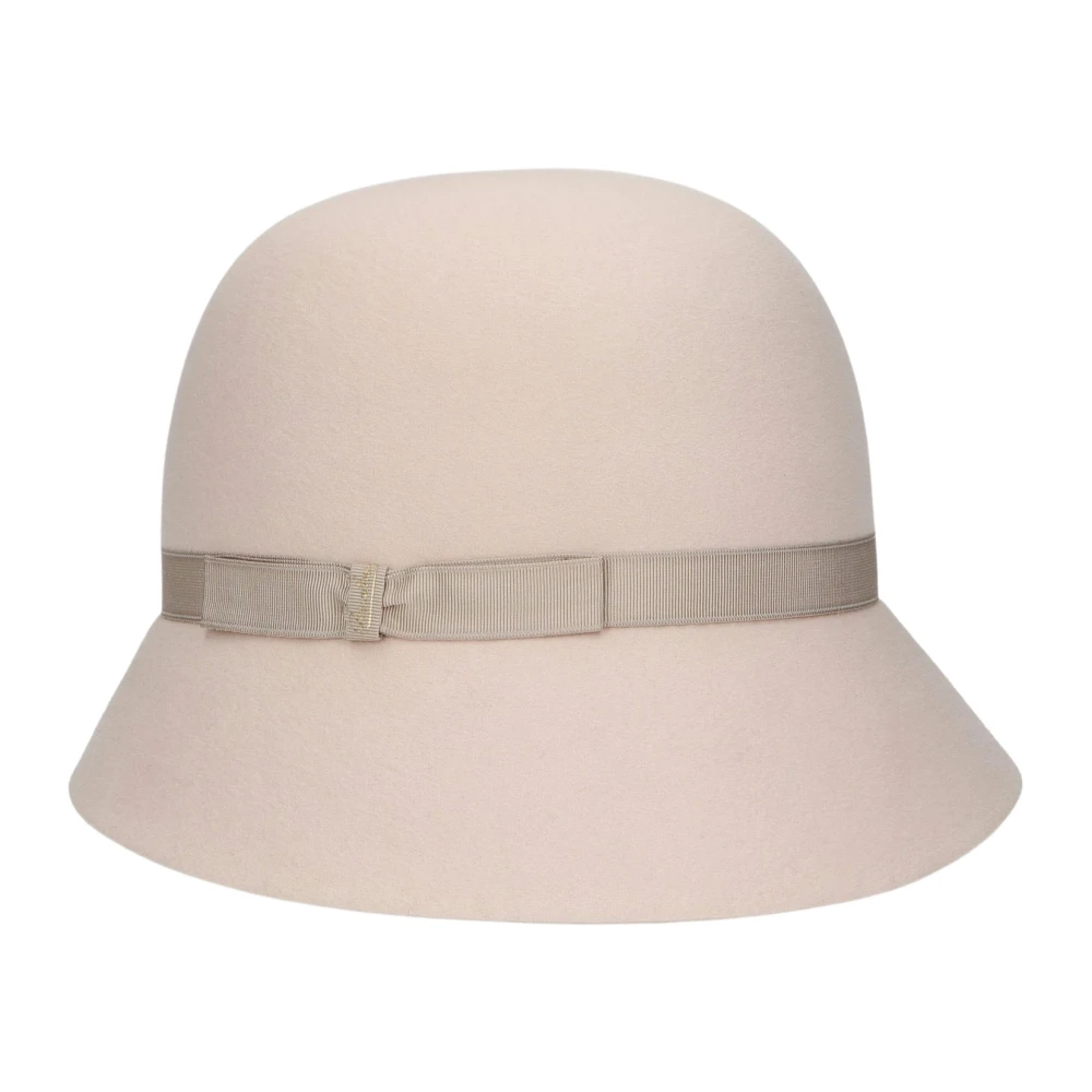 Borsalino Retro-stijl Cloche Hat Beige Dames