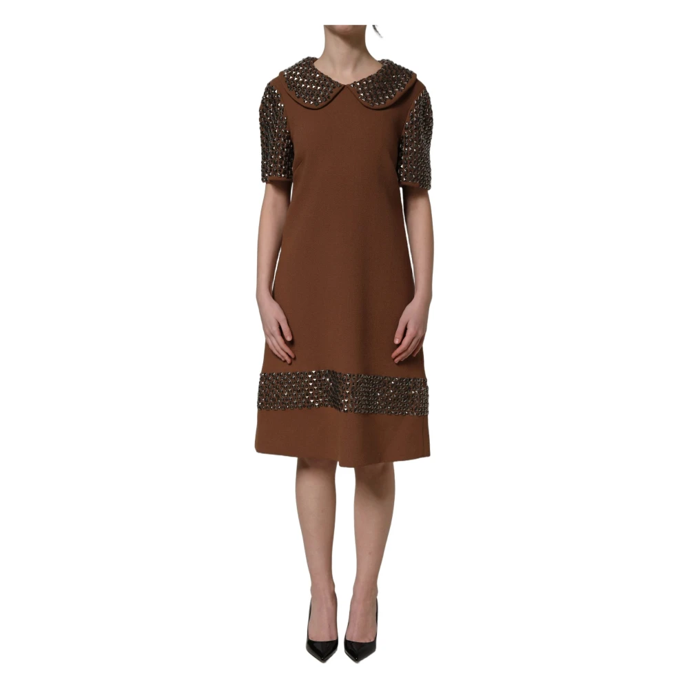 Dolce & Gabbana Vrouw Bruin Kleedjes Dames, S, Kleedjes