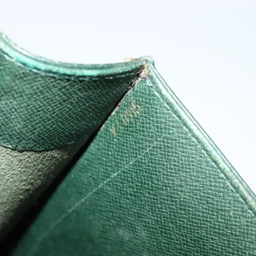 Louis Vuitton Vintage Pre-owned Leather briefcases Green Dames