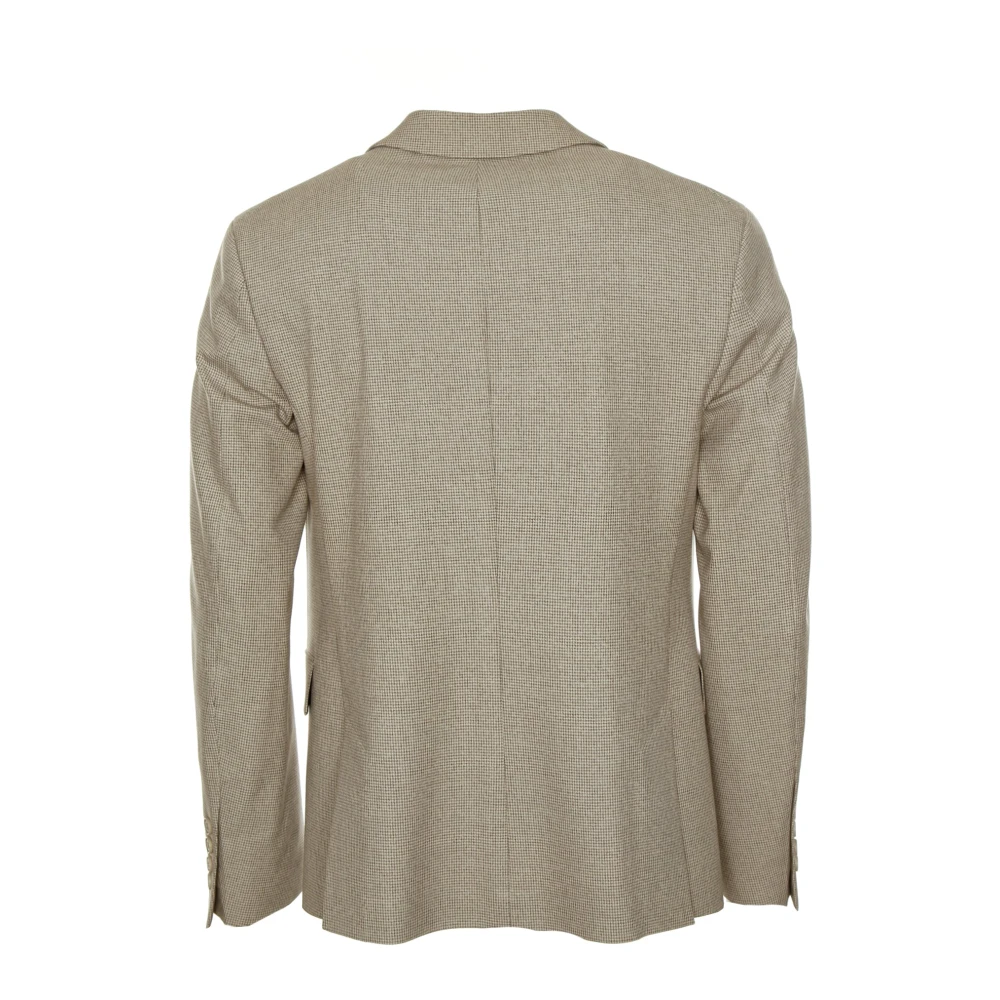 drykorn Single-Breasted Jas met Peak Revers Beige Heren