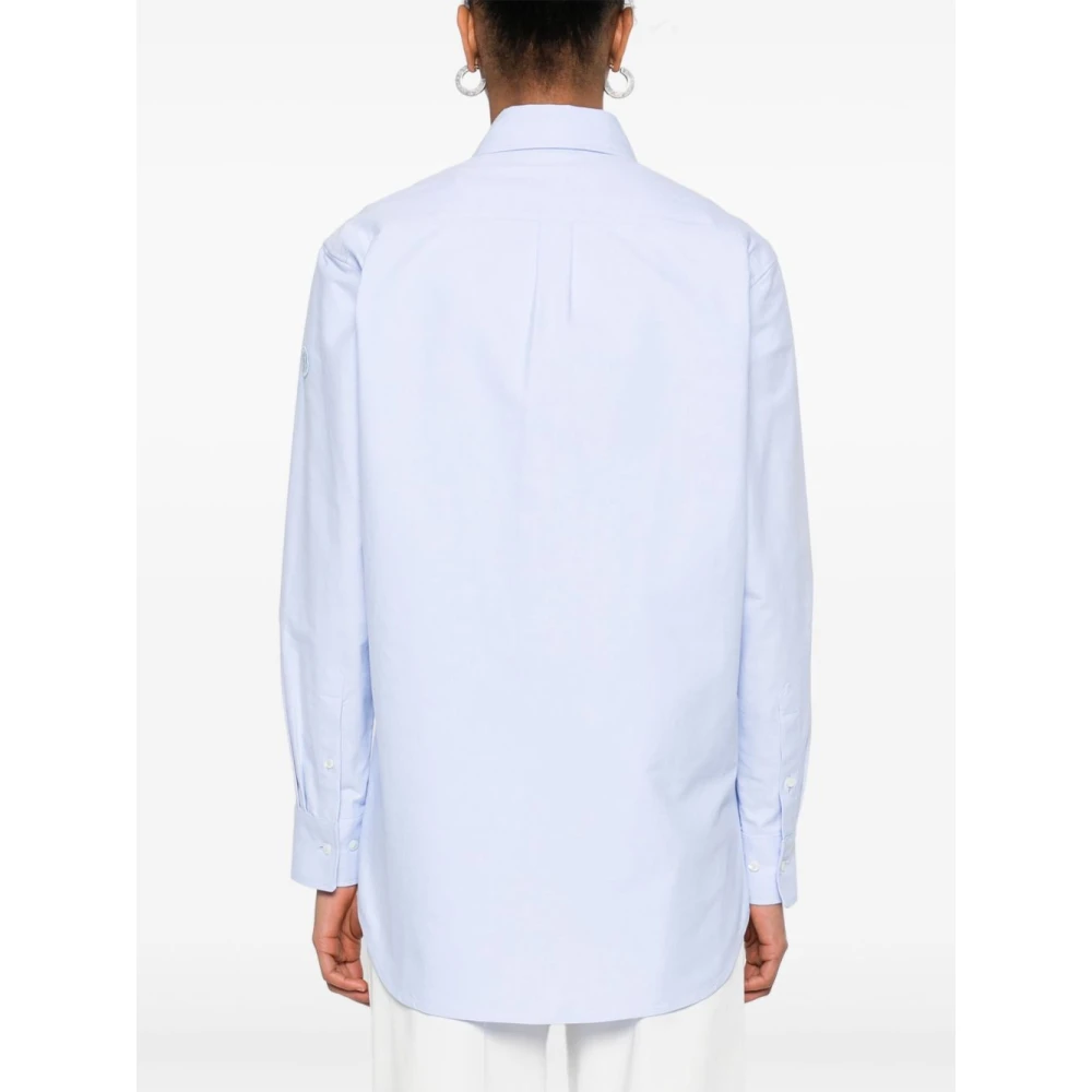 Moncler Shirt met Logopatch Blue Dames