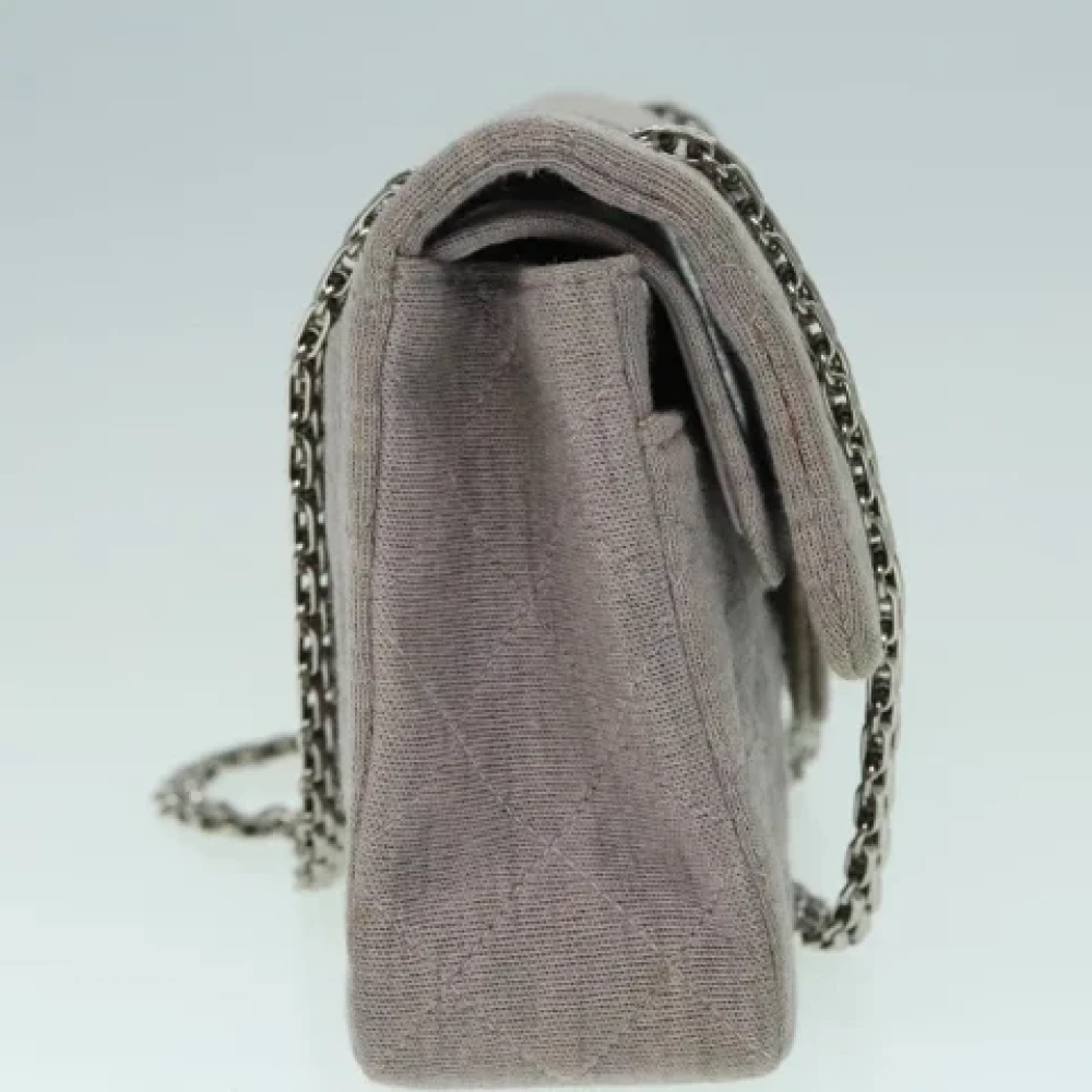 Chanel Vintage Pre-owned Cotton handbags Purple Dames