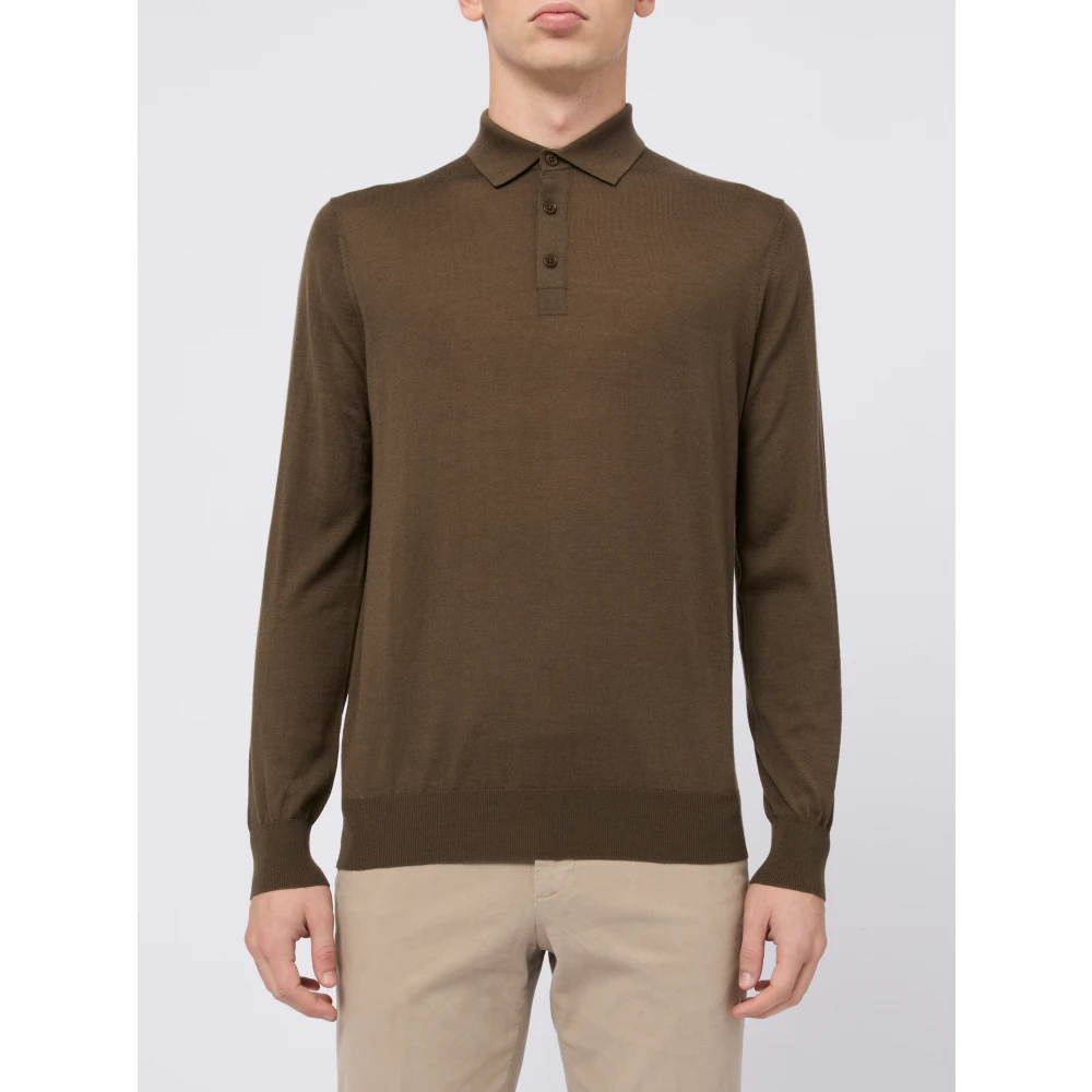 Kangra Bruine Sweater voor Mannen Aw24 Brown Heren