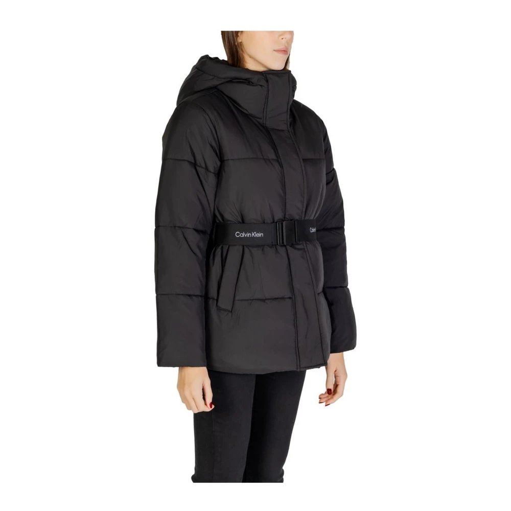 Calvin Klein Jeans Zwart Nylon Blend Jas en Jas Black Dames