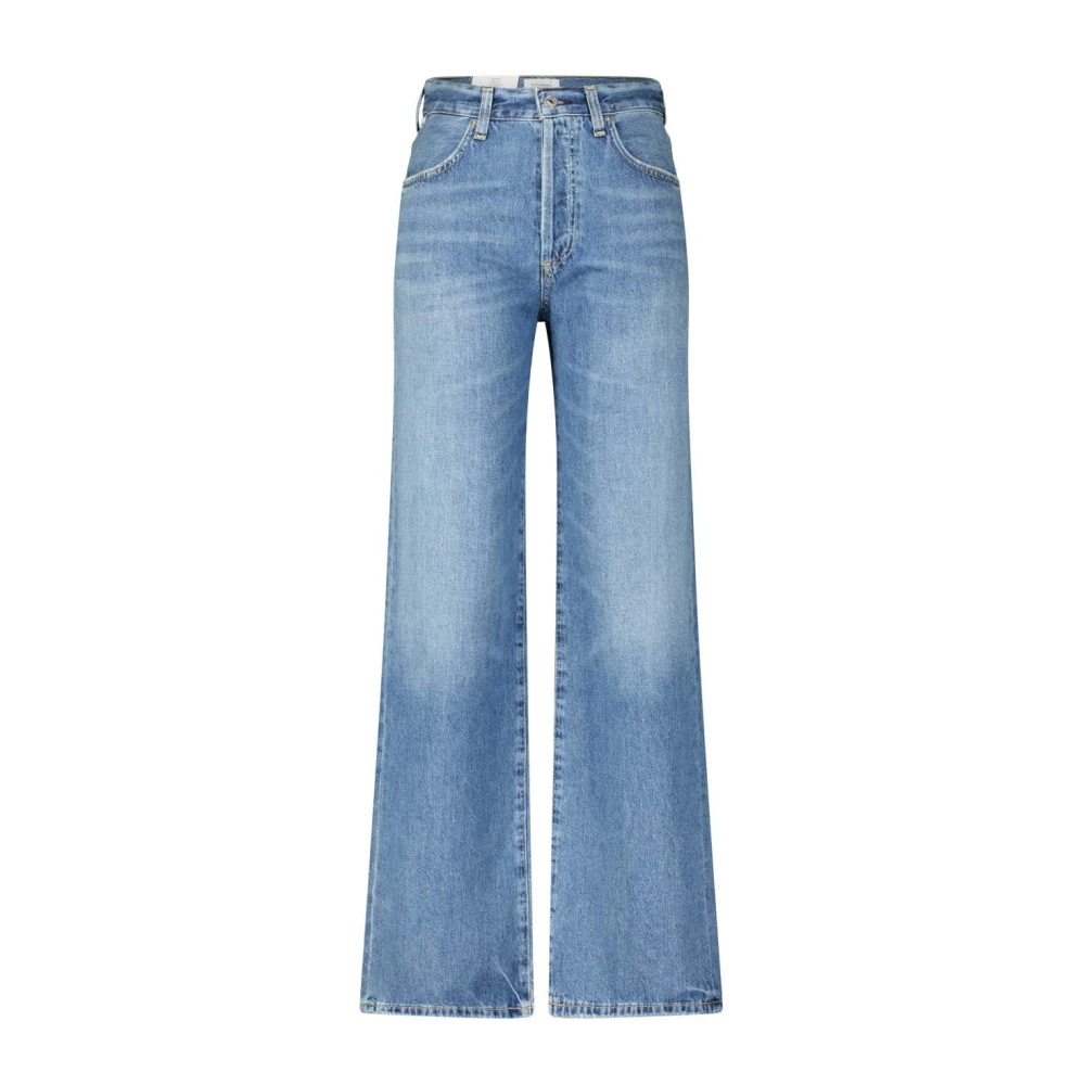 Citizens of Humanity High-Waist Wide Leg Denim Jeans Blue Dames