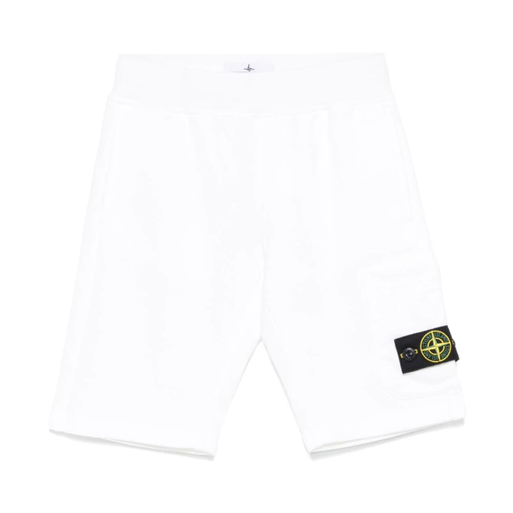 Stone Island Vita Barn Shorts Stilfull White, Pojke