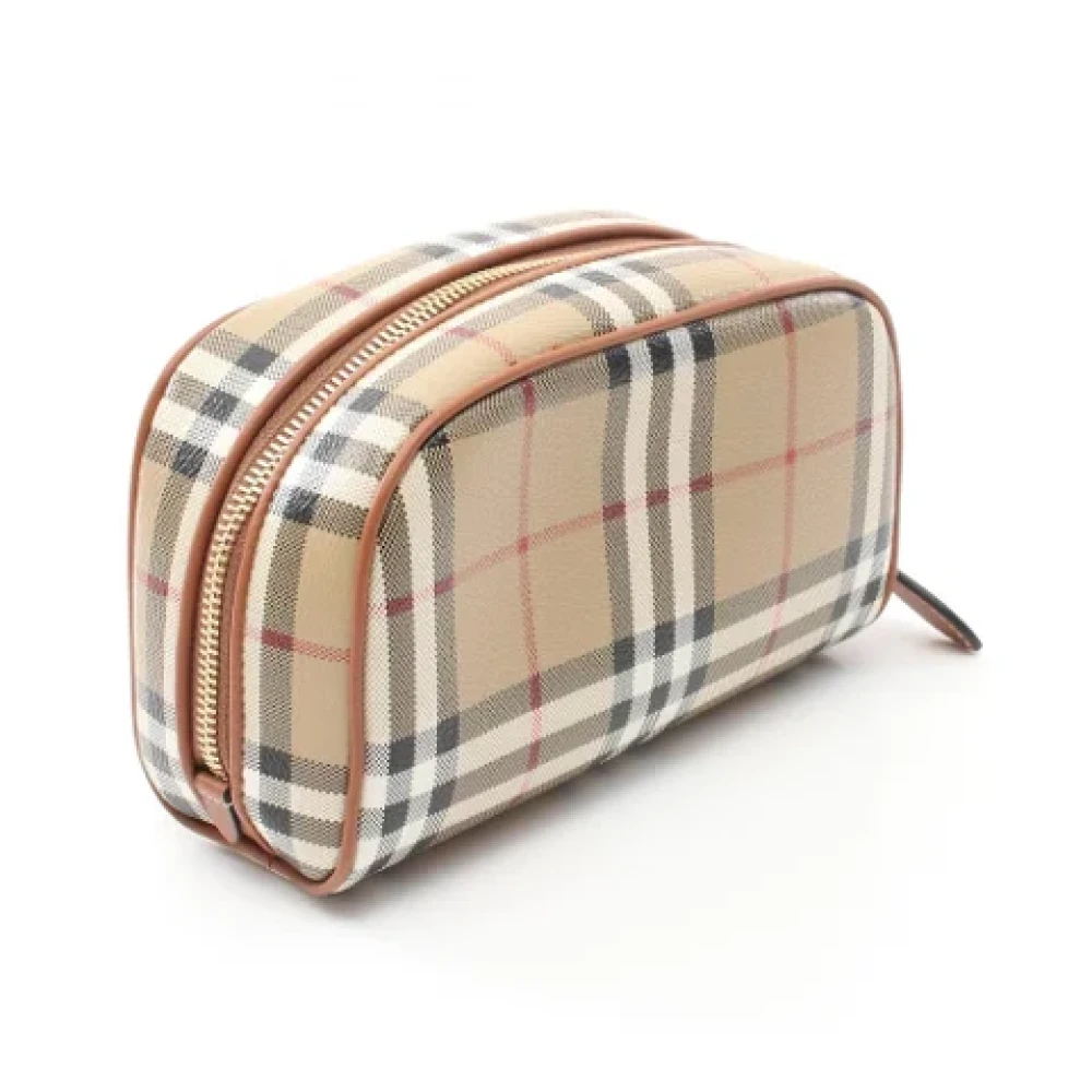 Burberry Vintage Pre-owned Leather travel-bags Beige Dames