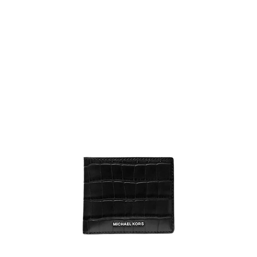 Michael Kors Zwarte Portemonnees voor Stijlvolle Mannen Black Heren