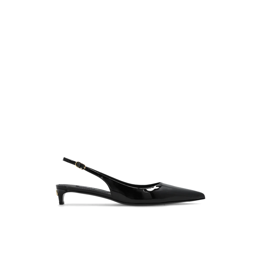 Dolce & Gabbana Vrouw Zwart Schoenen Dames, 36 Eu, Leer, ‘Lollo’ Pumps