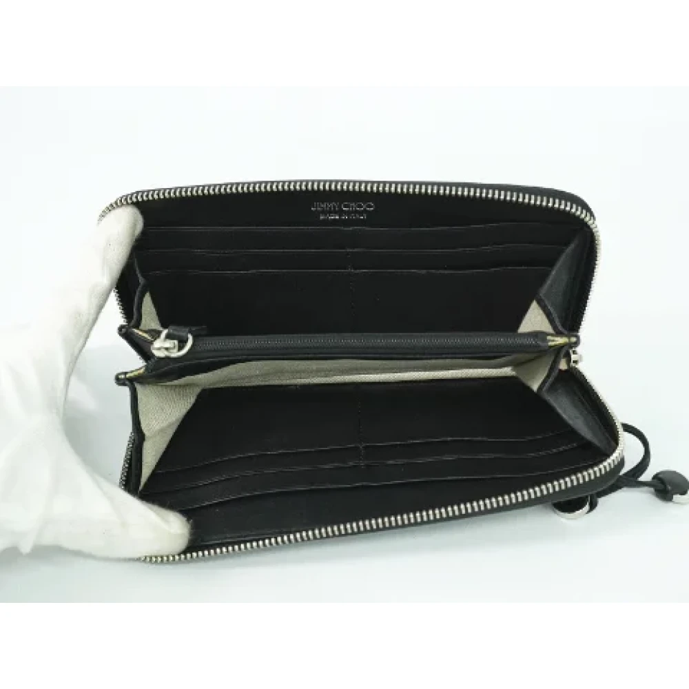 Jimmy Choo Pre-owned Leather wallets Black Dames