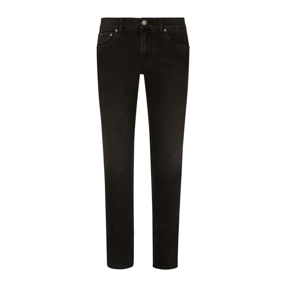 Dolce & Gabbana Zwarte Slim-fit Stretch Jeans Black Heren
