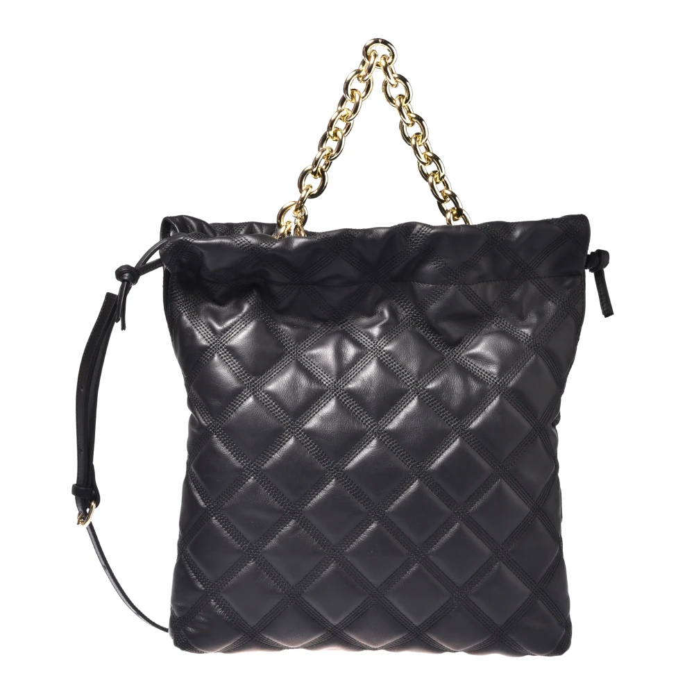Baldinini Women's Black Quilted Leather Crossbody Bag - Handbags - One Size - Bags