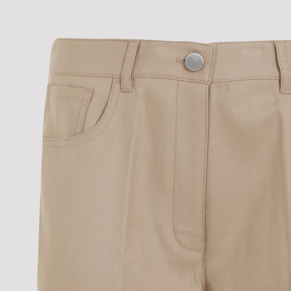 Theory Neutrale broek voor vrouwen Aw24 Beige Dames