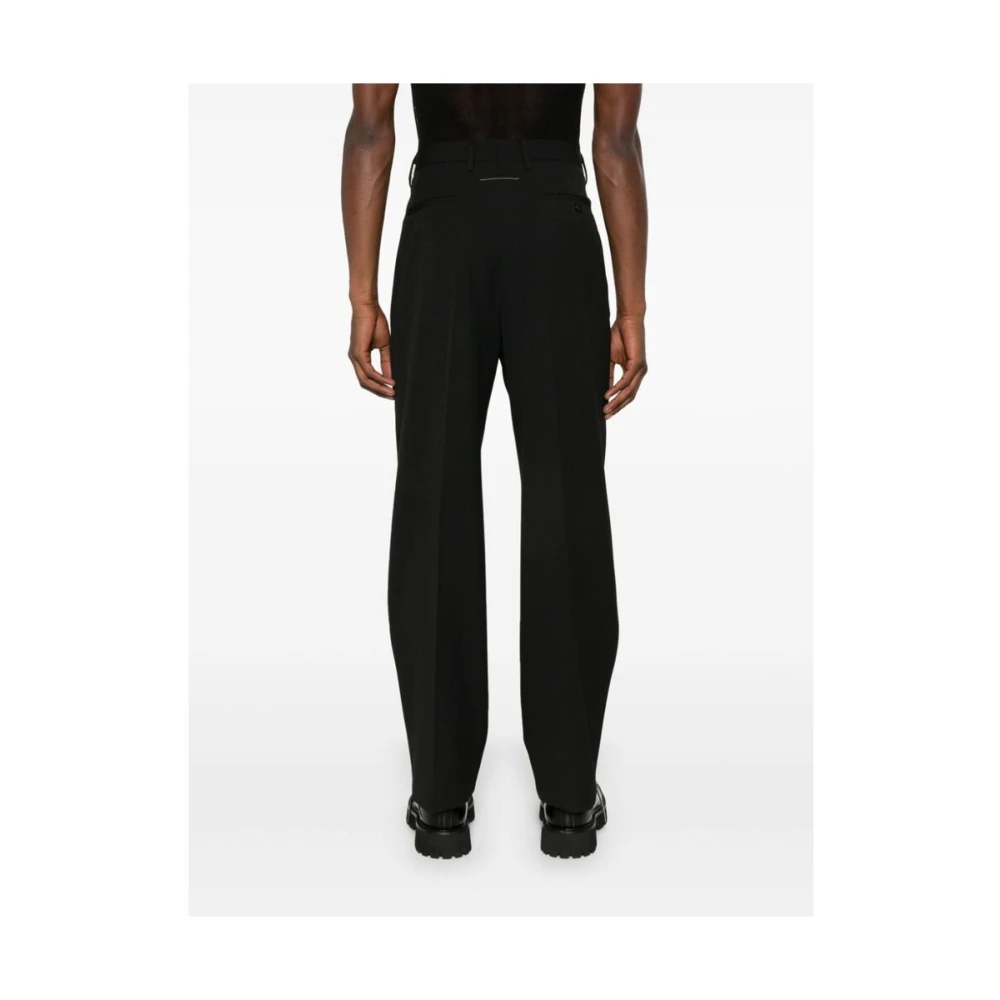 MM6 Maison Margiela Zwarte Twill Weefsel Broek Black Heren