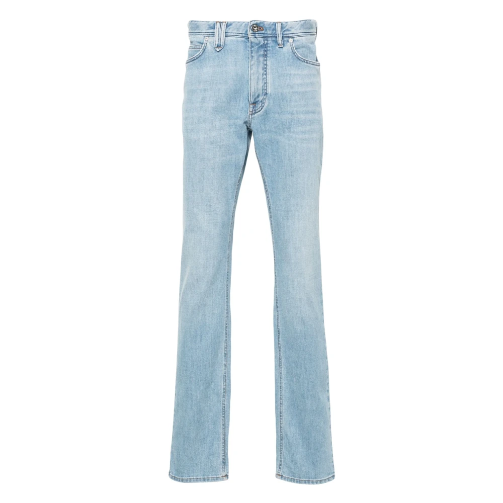 Brioni Katoen Elastaan Jeans met 5 Zakken Blue Heren