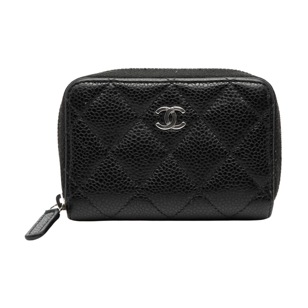 Chanel Vintage Women's Black Pre-Owned Wallet