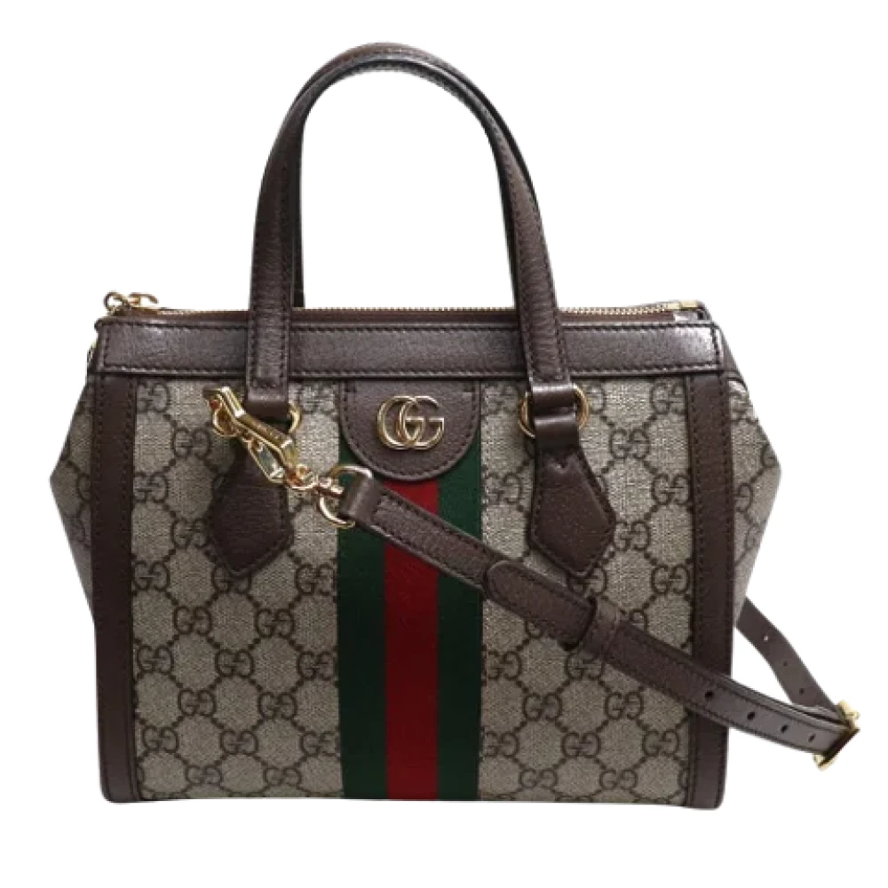 Gucci Vintage Pre-owned Fabric gucci-bags Gray Dames