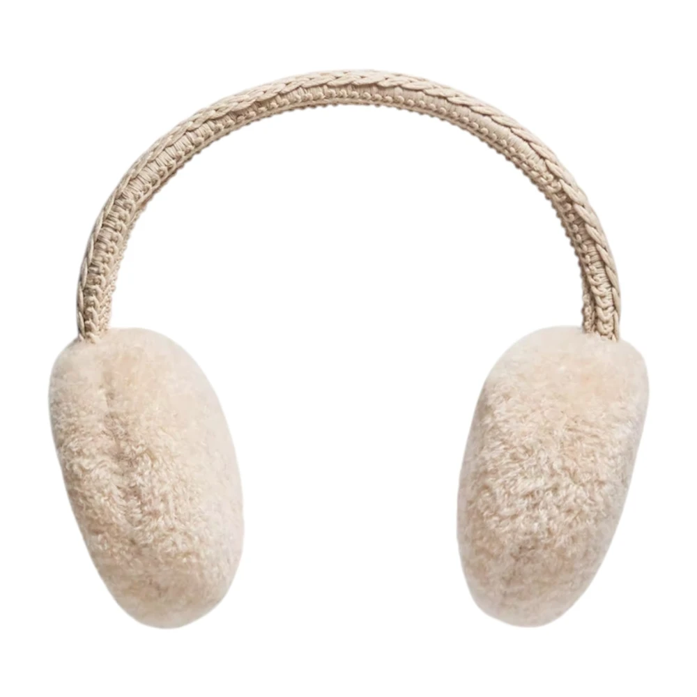 Moncler Accessories, Female, One Size, Teddy Ear Muffs White