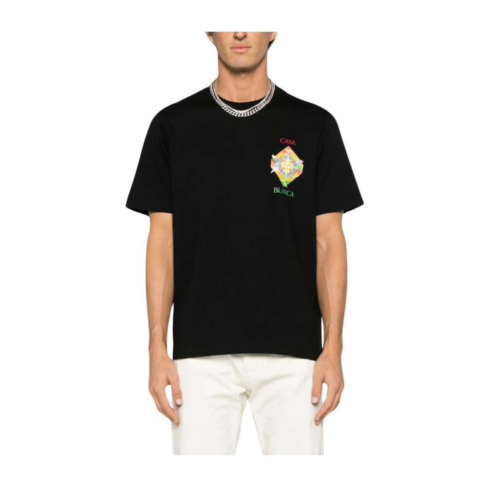 Casablanca Stijlvol Bedrukt T-shirt voor Heren Black Heren