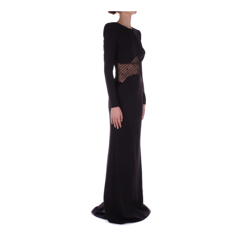 Elisabetta Franchi Red Carpet Zwarte Jurk Black Dames