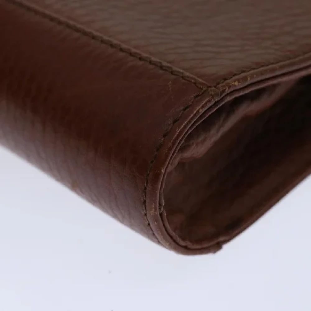 Burberry Vintage Pre-owned Leather clutches Brown Dames