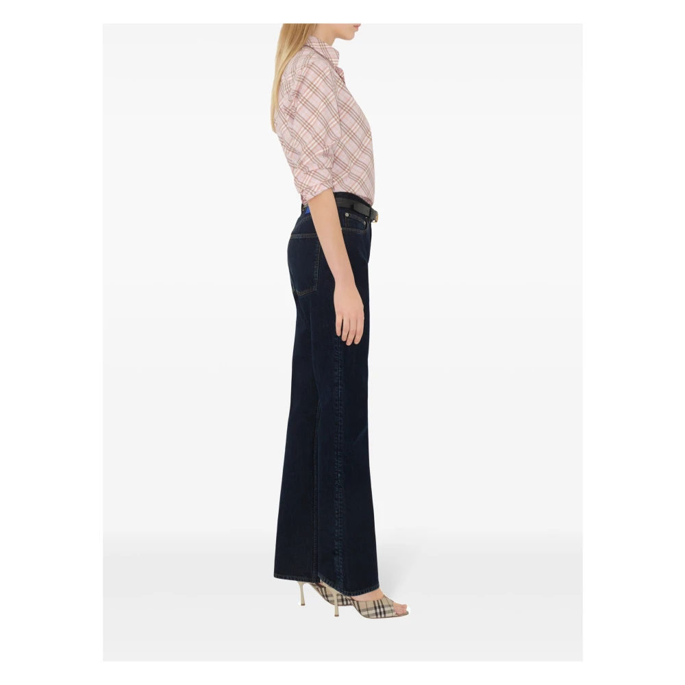 Burberry Indigo Denim Flared Jeans Blue Dames